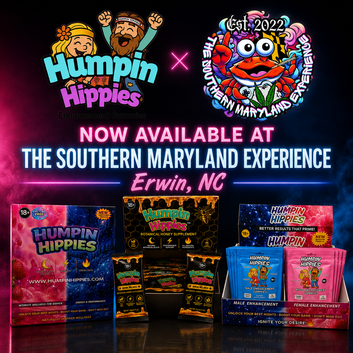 Humpin Hippies Now Available at SOMD Experience | Erwin, NC