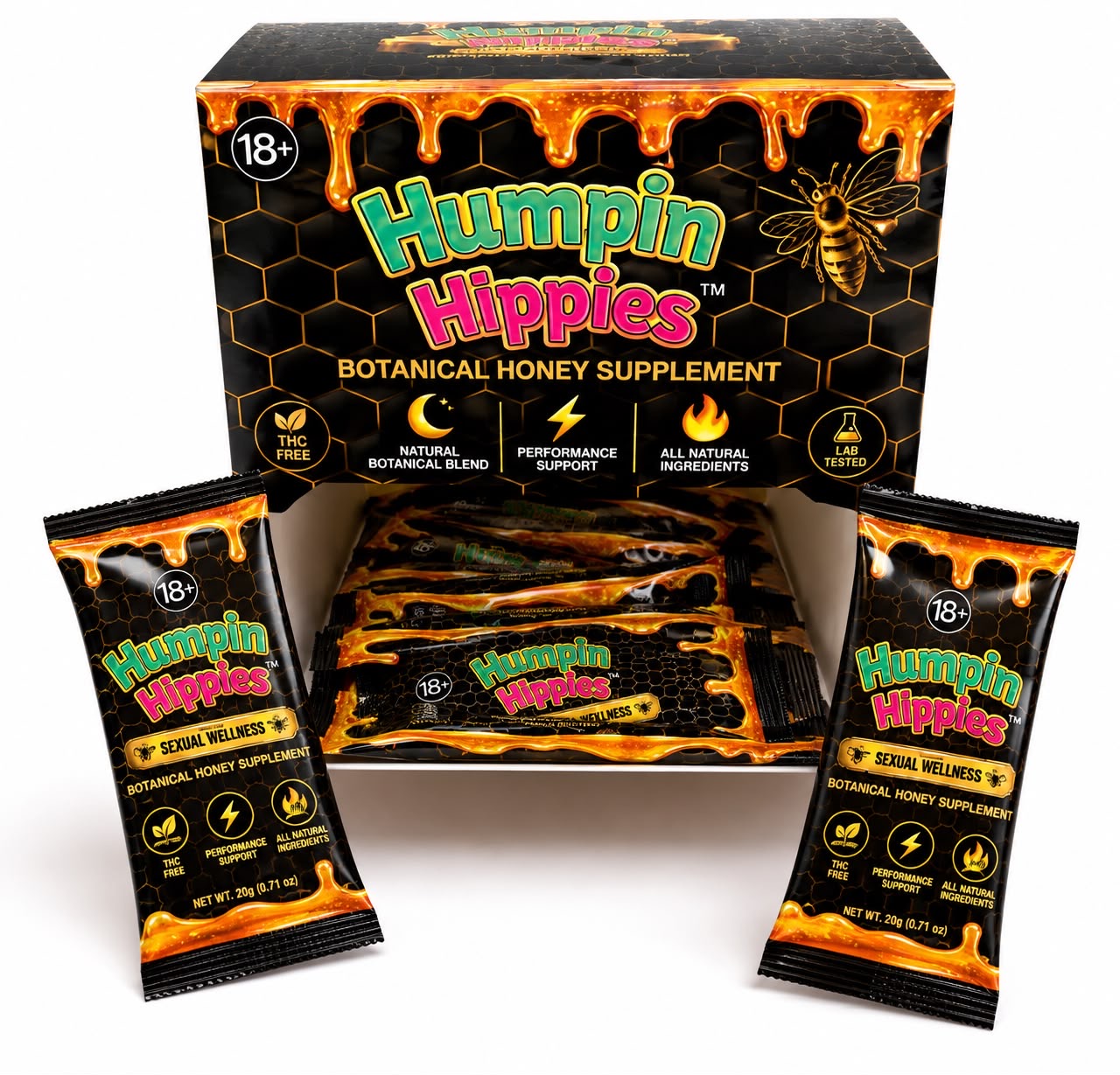 Humpin hippies enhancement honey (distro price $12.50) 200 box moq