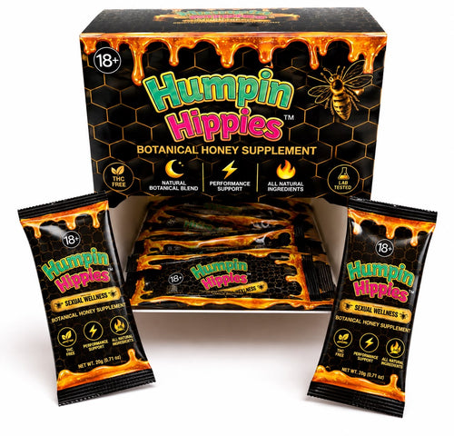 EXAMPLE - DOUBLE STACK PRODUCT - Humpin Hippies Enhancement Honey 12 Sachets/Box